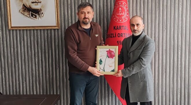 Cevizli Ortaokuluna destek ziyareti